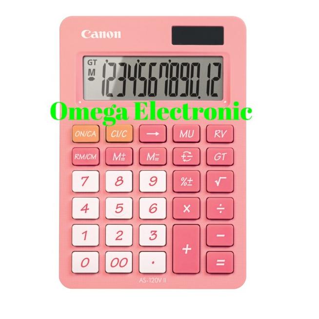 

✮ Canon Desktop Calculator AS-120V - Kalkulator Meja Warna AS 120 V - Orange ❅