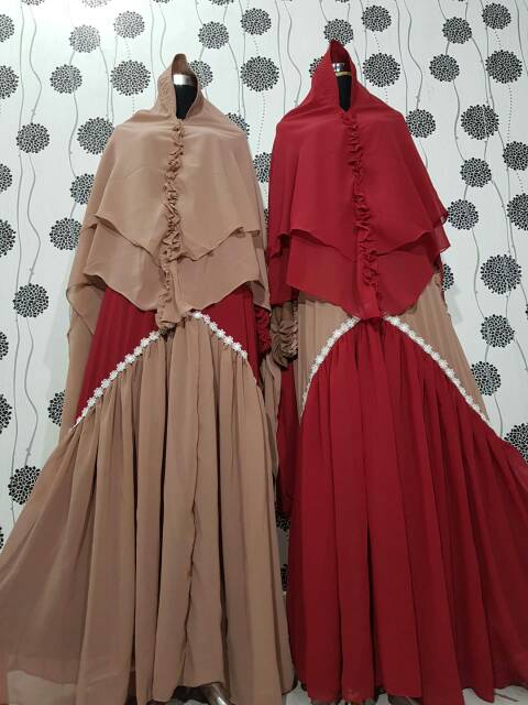 Madina syari set ceruty kualitas butik
