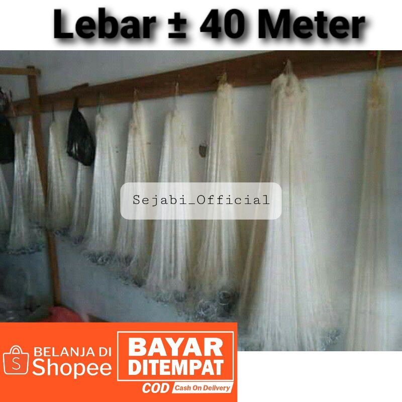(Sejabi) Termurah Jaring Bentang Ikan(Pukat/Rengge) Rajut Bagian Bawah >± 20 Meter Dan ± 40 Meter