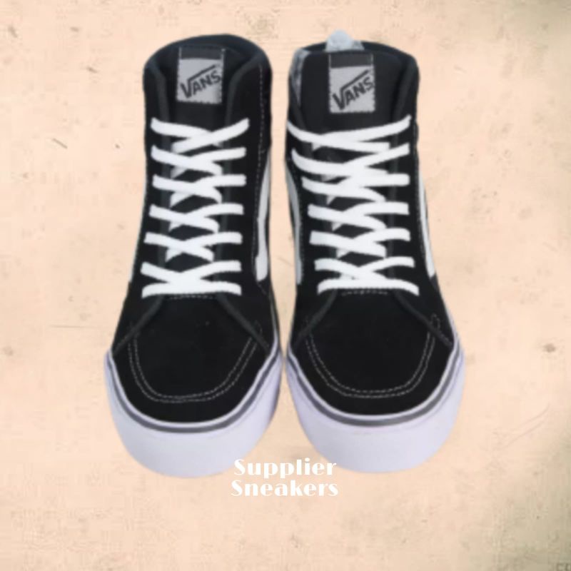 Supplier sepatu Vans sk8 boot Clasik Hitam High Sekolah