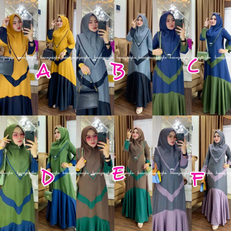 GAMIS READY - MAHESWARI SET SYARI BY HANASANGKA
