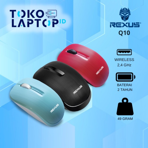 Rexus Q10 Wireless Office Silent Mouse Garansi Resmi