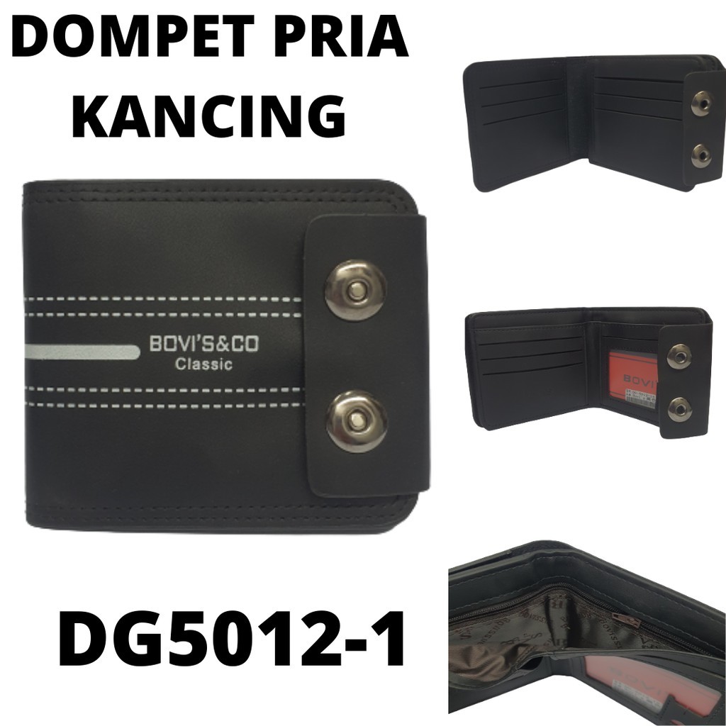 Dompet Pria Kancing Dua dan Kancing + Seleting |Dompet Pria Kancing Murah Import Keren Terbaru |