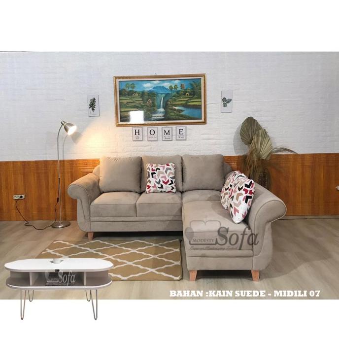 

SOFA RUANG TAMU MODESTY L EMERALD STANDART & MEJA COFFEE TABLE FVF152CX2