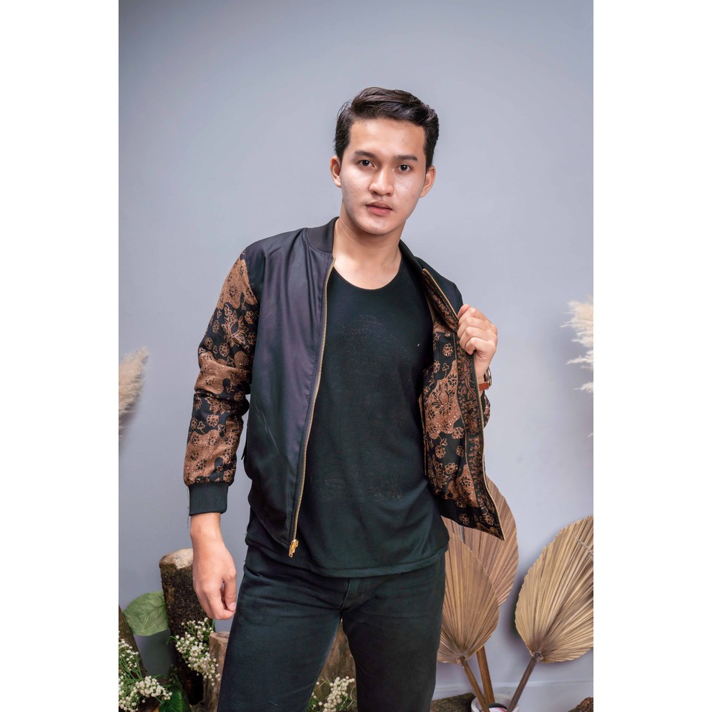 Jaket Batik Bomber Asli Jambi Berkualitas - Zallatra JK20