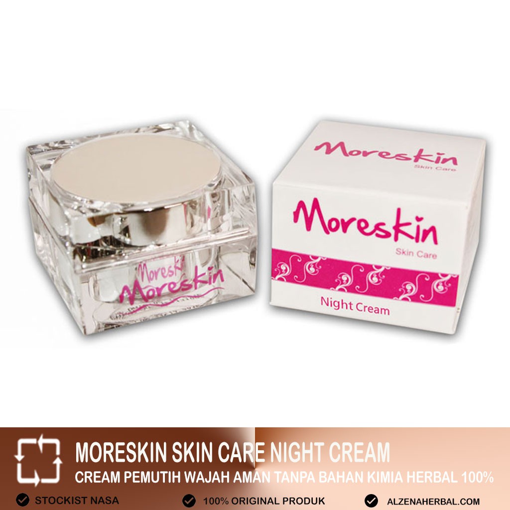 Cream Pemutih Wajah Moreskin Skin Care Night Cream Original Nasa Shopee Indonesia