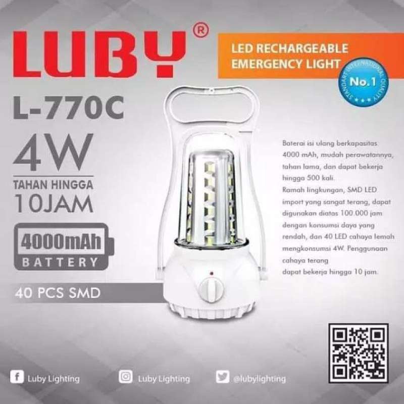 LAMPU EMERGENCY LAMPU DARURAT LUBY 770 LED