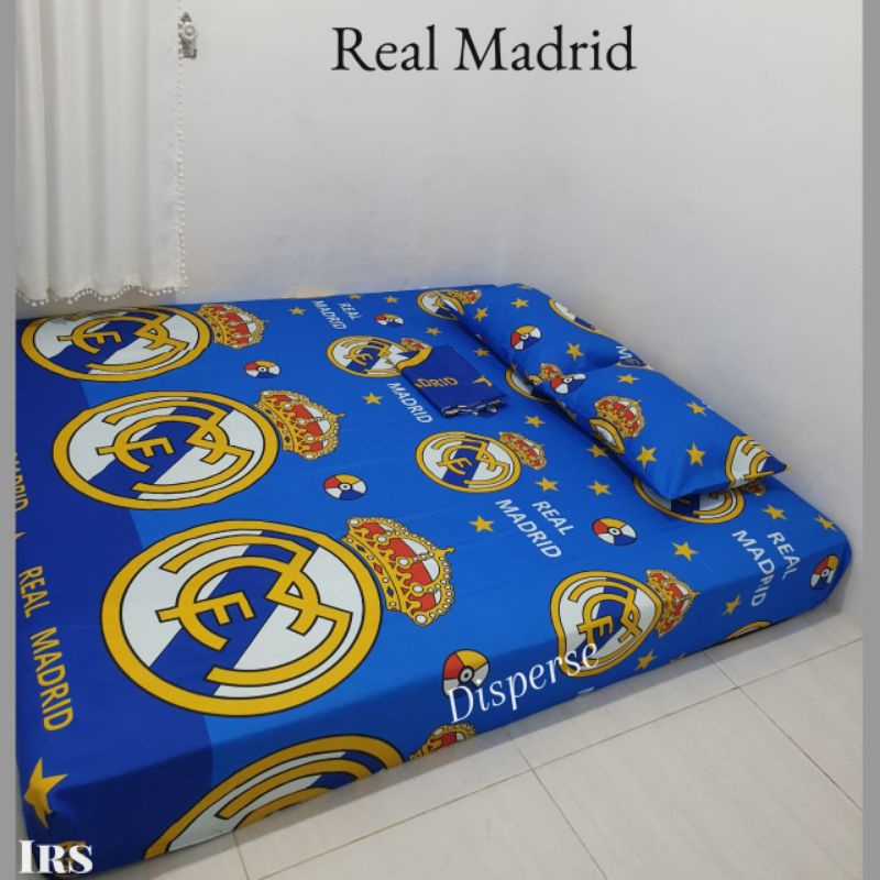 SPREI MURAH SPREI ANAK SPREI MOTIF BOLA MOTIF MU ,UNITED ,CHELSEA ,REAL MADRID FBC BARCELONA