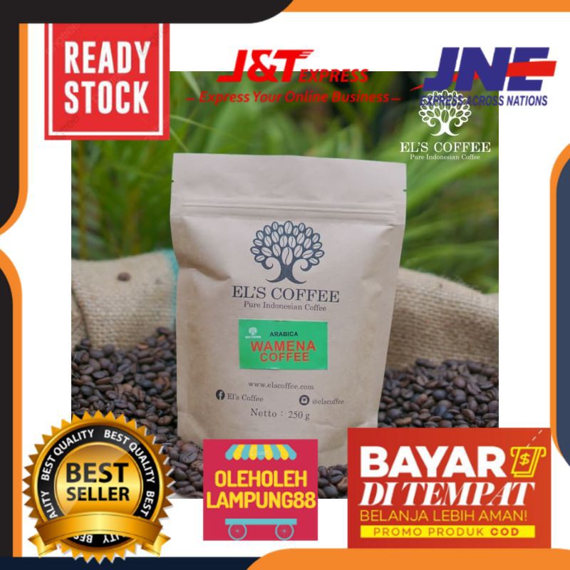 

Els Coffee El's Coffee Lampung Kopi Wamena Papua Kopi Arabika Asli Kemasan 250GR Kopi Arabica Asli
