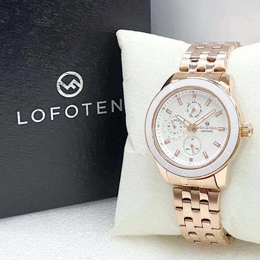 JAM TANGAN PRIA WANITA LOFOTEN 2310 ORIGINAL CHRONO AKTIF STAINLESS 4,5CM GARANSI RESMI 1 TAHUN BISA