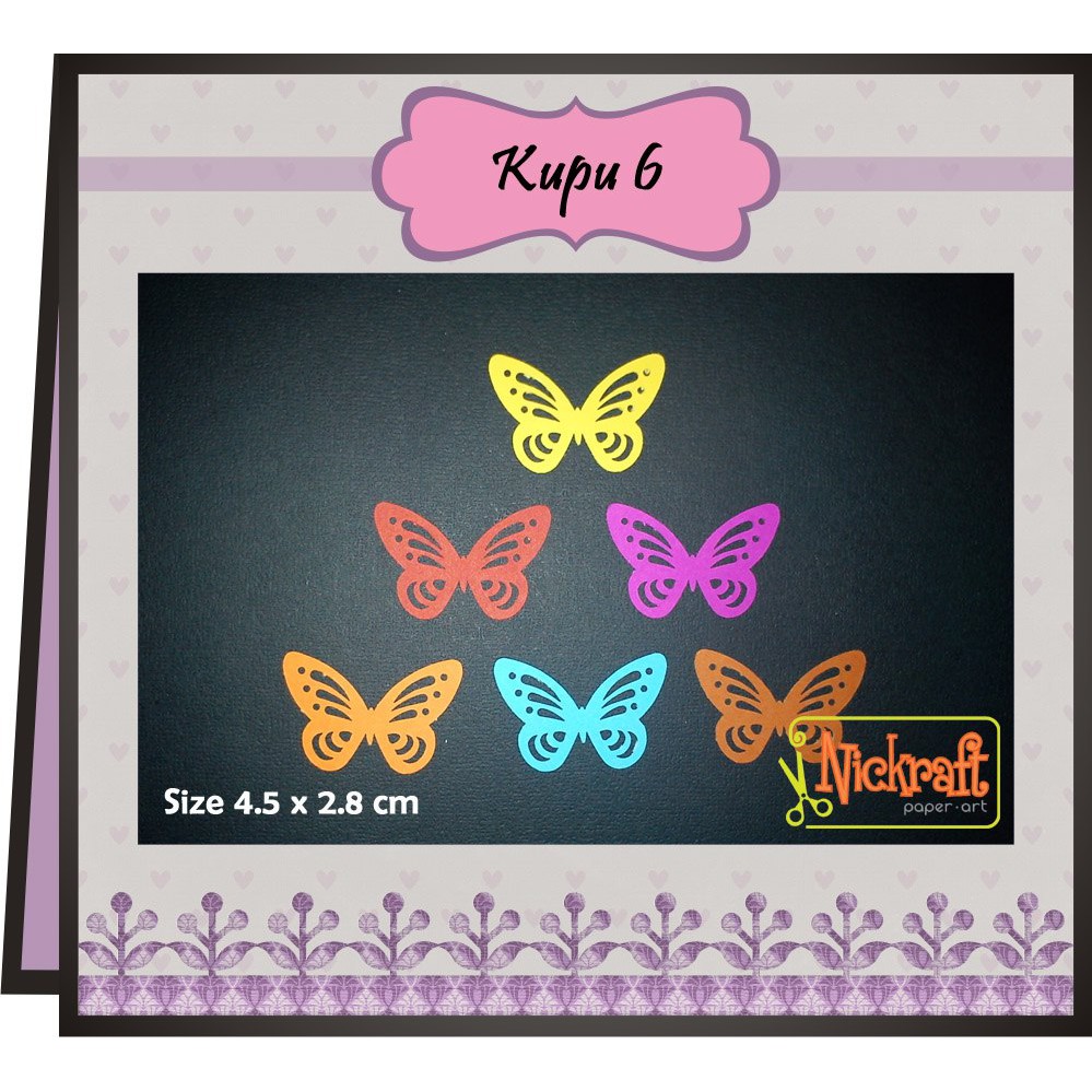 

KUPU 6 - Punch Out Kertas Bahan Scrapbook Butterfly