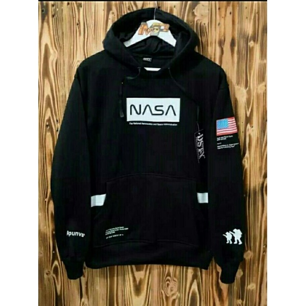 jaket Hoodie nasa unisex premium -100% original
