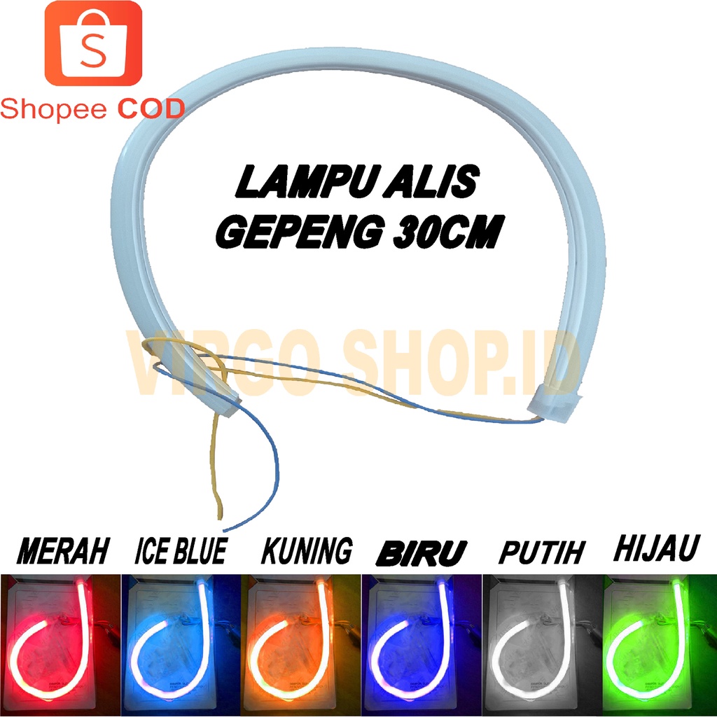 Lampu LED DRL Panjang 30CM Gepeng Alis Mobil dan Motor Lentur dan Flexible / Lampu Alis Motor / Lampu Alis Mobil / Alis / Led Alis / Led Alis Motor / Led Flexible