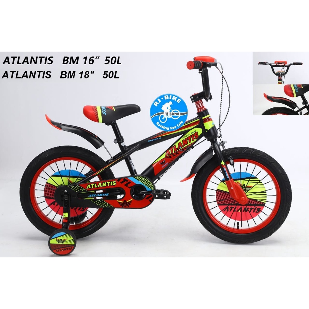 SEPEDA ANAK LAKI LAKI BMX 16&quot; DAN 18&quot; ATLANTIS BMX 50 L