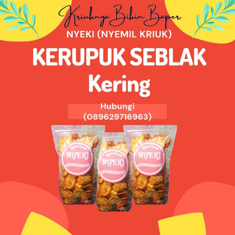 

KERUPUK SEBLAK KERING 180 GRAM LARGE - NYEKI
