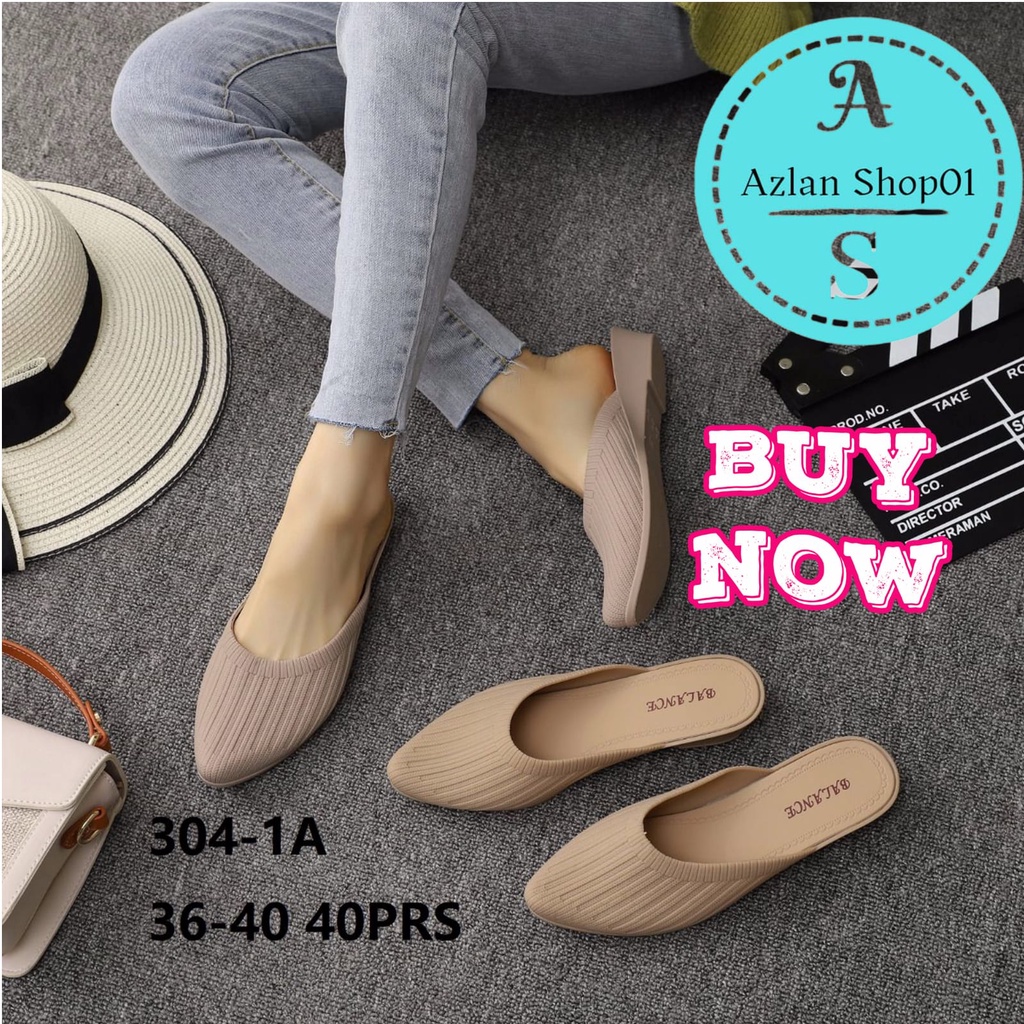 Sandal selop Jelly Wanita Import balance 304-A1 36-40 / jelly Elastis Empuk anti Slip Selop Hak Perempuan Sandal bustong sandal bapau sandal kondangan