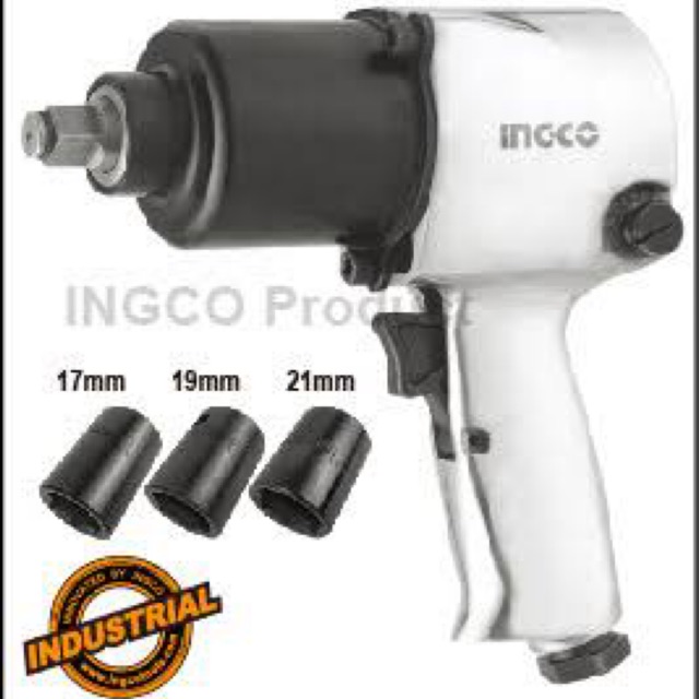 Bor Pembuka Roda Angin / Air Impact Wrench 1/2 inchi INGCO