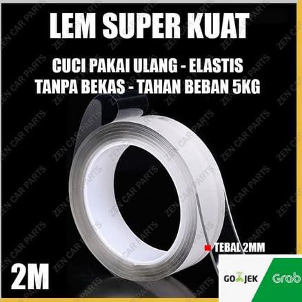 

BISA COD Nano Magic Double Tape Bening Tahan Air 30mm x 2m Acrylic Washable