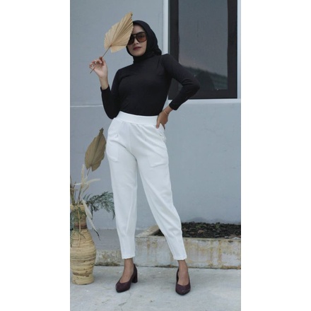 celana basic scuba premium / celana basic pants Tulip / celana jumbo wanita