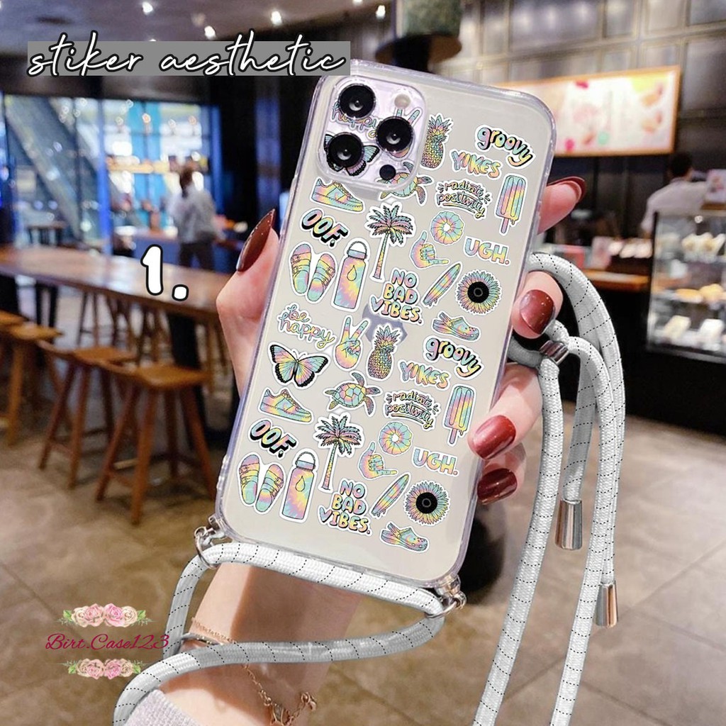 Softcase Slingcase Lanyard Bening STIKER Samsung J2 J4 J4+ J6 J6+ J7 A7 2018 Core Pro Prime BC4383