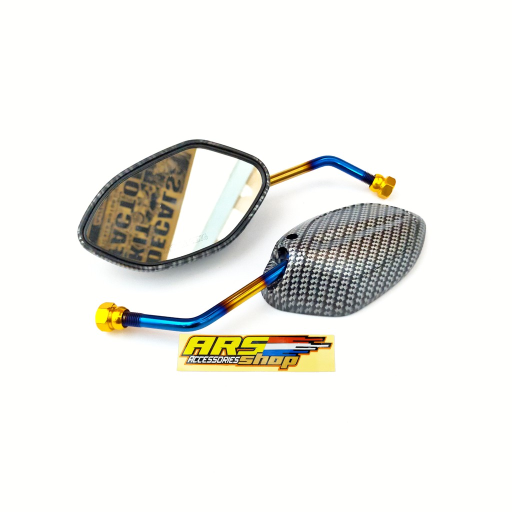 Spion karbon tangki two-tone honda yamaha spion twotone karbon honda beat mio vario nmax spion tuton-3