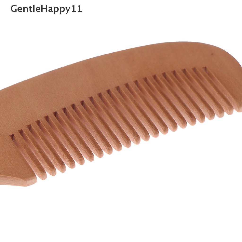 Gentlehappy 2pcs / Set Sisir Bulu Kambing Gagang Kayu Untuk Pijat Kepala Bayi