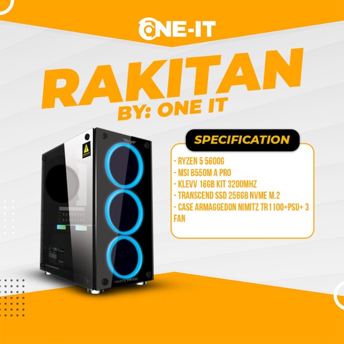 PC Rakitan Ryzen 5 5600G | RAM 16 GB | SSD 256 GB