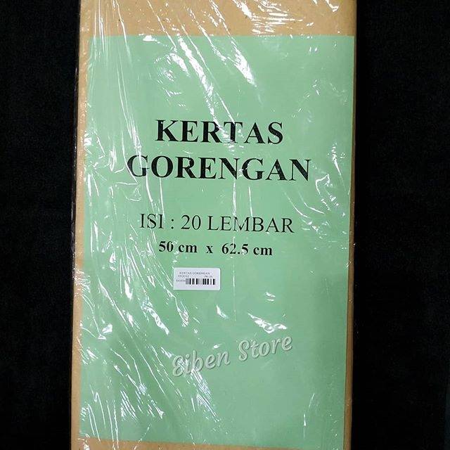 

Kertas Gorengan u/ Menyerap Minyak pk-20lbr + 50 x 62.5cm