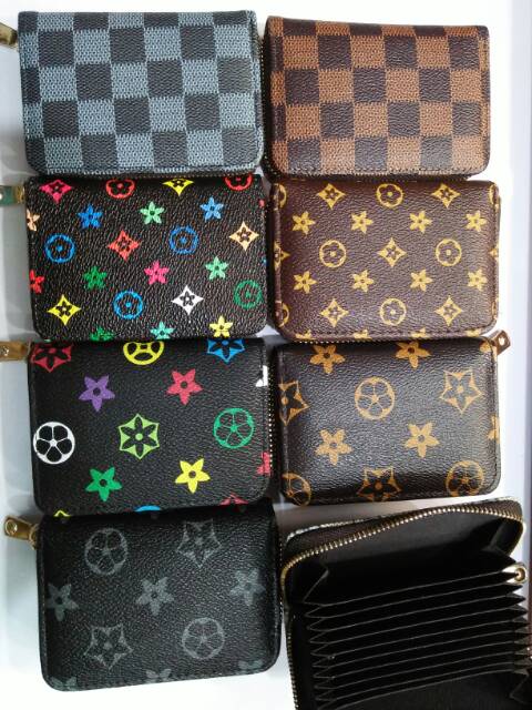 Dompet kartu kipas resleting import kecil