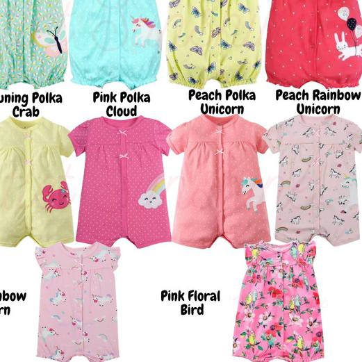☆ CARTERS Baju Romper Bayi Perempuan 1 - Romper Anak Bayi Laki Laki - Lime Butterfly, 18m (12-18 bln