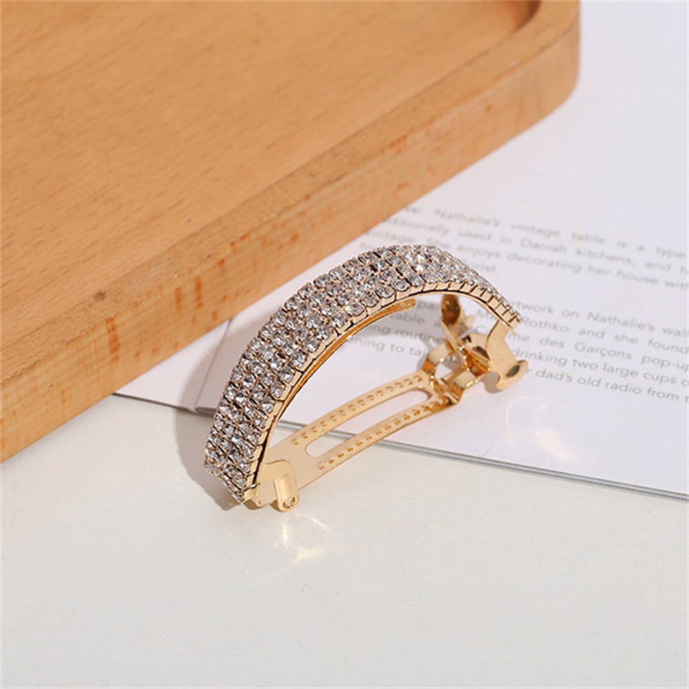 【COD Tangding】Delicate Set Auger Hair Clip Back Head Temperament Clip Ponytail Buckle New Style Pan Hair Headdress