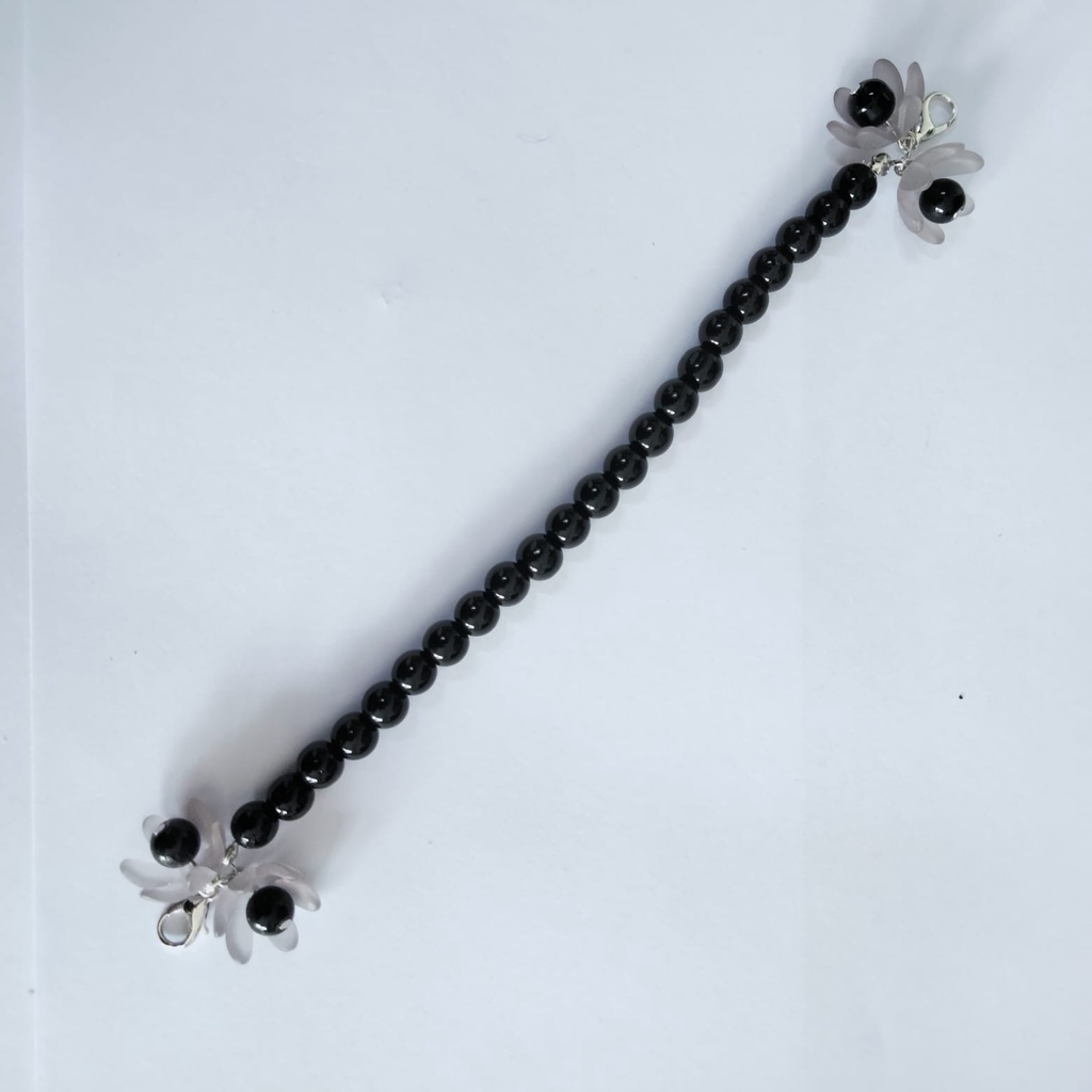 konektor masker mutiara 8m bunga kelopak diujung/strap masker/strap masker hijab/tali masker