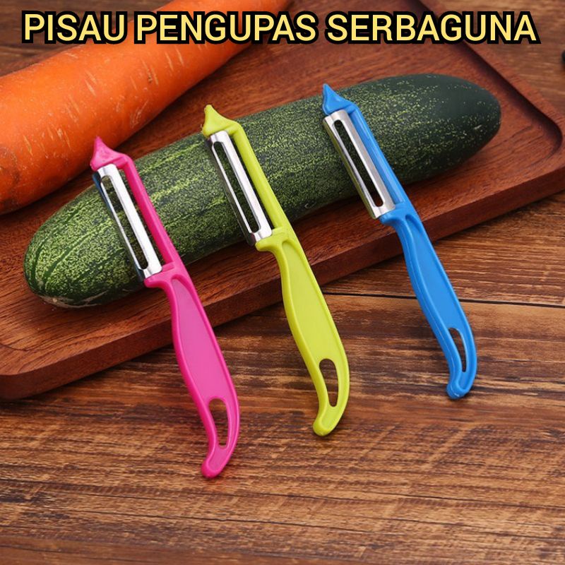 PISAU PENGUPAS KULIT BUAH DAN SAYUR / PISAU KUPAS WORTEL KENTANG / PISAU DAPUR MINI / PEELER KNIFE