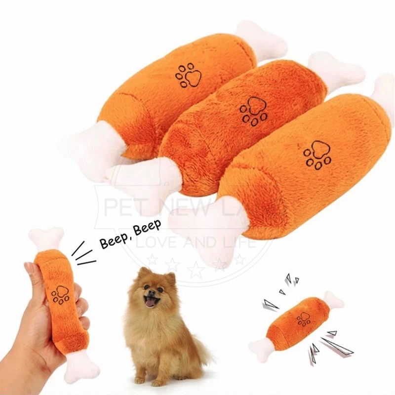 Mainan Kucing Mainan Boneka Gigitan Anjing Kucing Bunyi Bentuk Kartun Bahan Plush