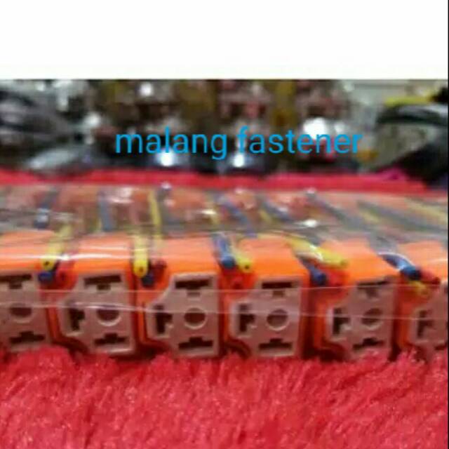 Soket lampu h4 keramik plus kabel / cop socket lampu h4 keramik / fiting fitting lampu h4 bahan kera