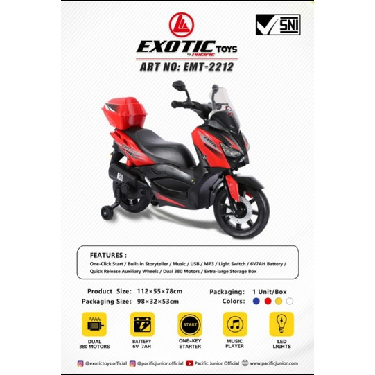 Motor Aki Mainan Anak Exotic EMT 2212