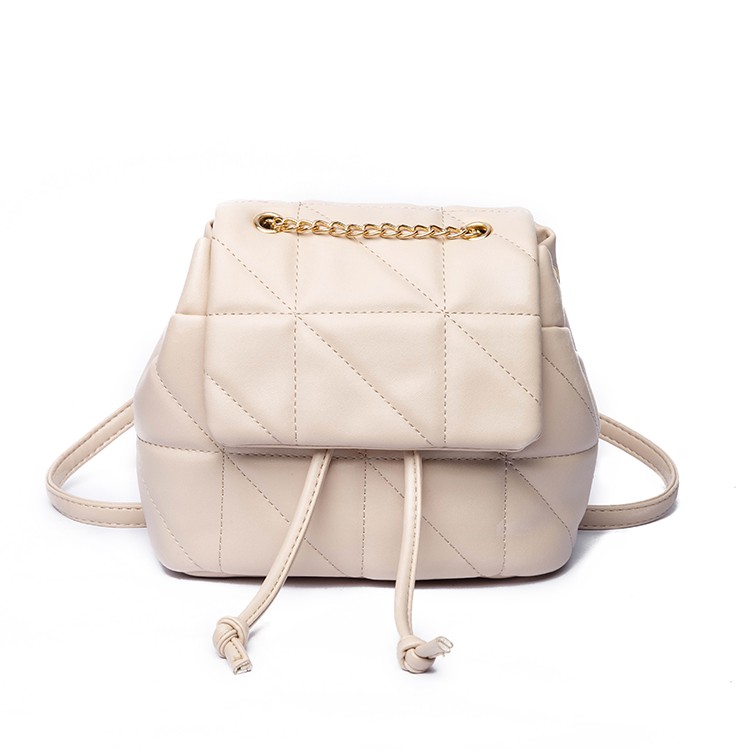 [HONYAN] Tas Ransel Import Backpack Mini Cewek Tali Serut - Wanvi Backpack-Beige