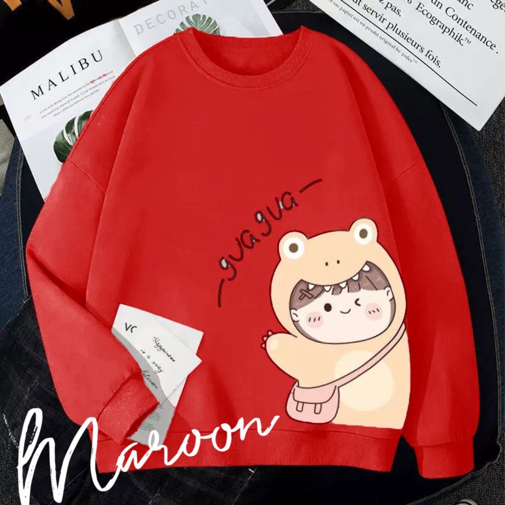 VS GG - baju ATASAN sweater GUA GUA over size wanita - konveksi murah tanah abang