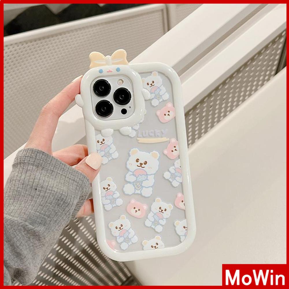 iPhone Case Silicone Soft Case Clear Case Airbag Shockproof Protection Camera Shiny Feel Bear Cute Cartoon Compatible For iPhone 11 Pro Max 13 Pro Max 12 Pro Max 7Plus xr XS Max