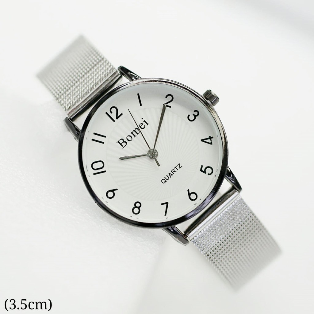 Jam Tangan Bahan Stainless Ukuran 4.2cm - Jam Ukuran 4.2cm Display Analog