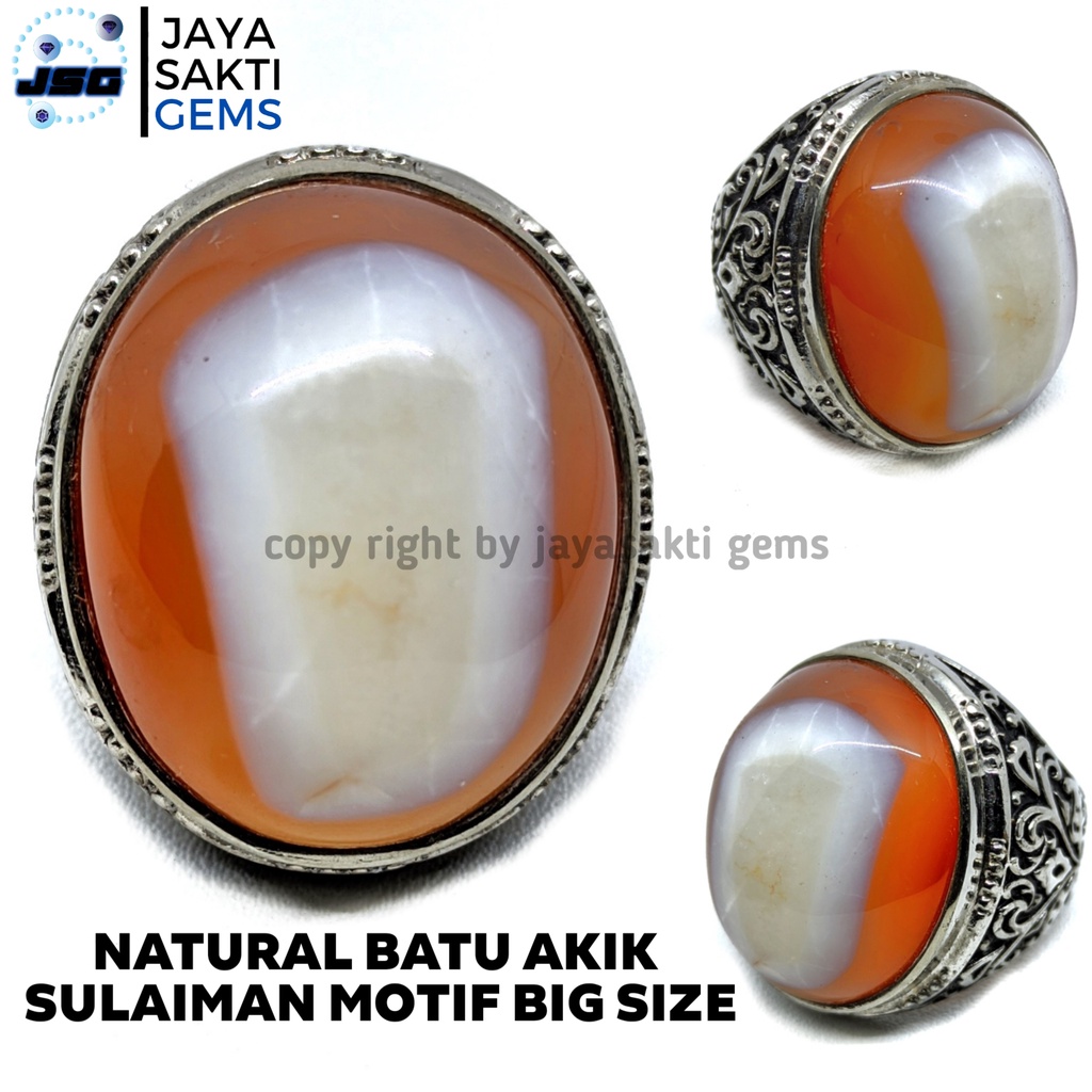 Natural Batu Akik Sulaiman Motif Big Size SM01