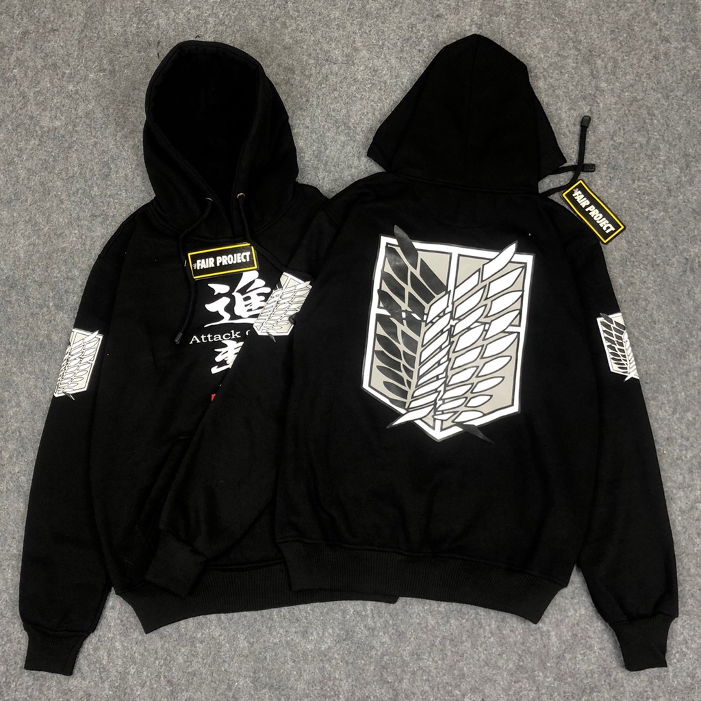 Sweater Hoodie Anime Attack On TiTan SNK Untuk Anak 7-12 Tahun / Jaket Attack On Titan / Sweater Anime Jepang / Hoodie Terbaru 2021