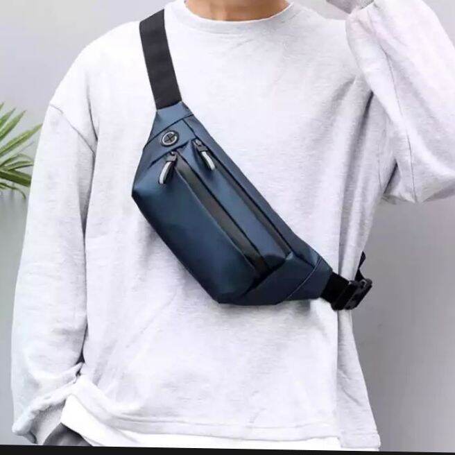 Tas Slempang Pria Anti air terbaru - tas olahraga simpel - tas slempang cocok buat anak muda sehari-hari - best seller - bisa COD