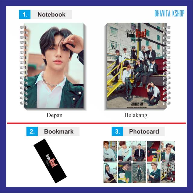 

[READY/BISA COD] NOTEBOOK KPOP STRAY KIDS - DOUBLE KNOT MEMBER (VERSI B)