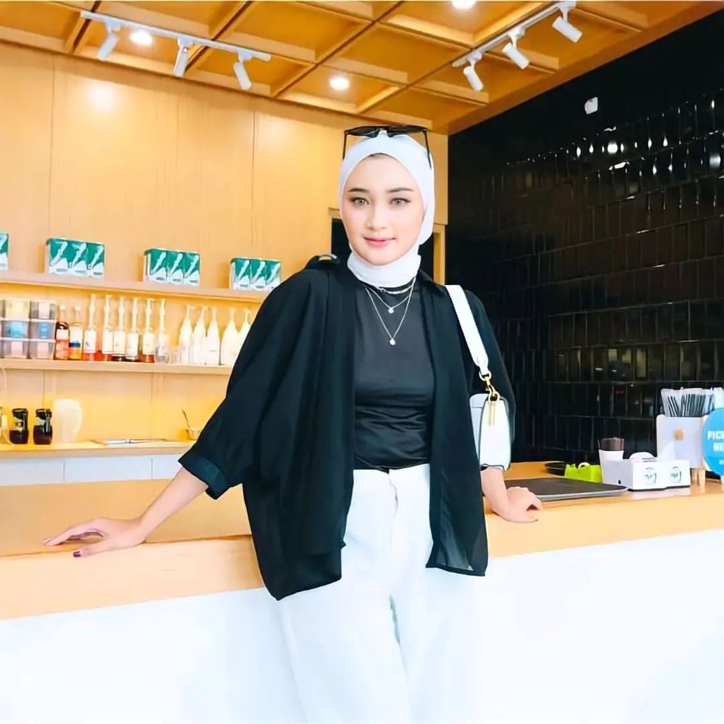 PROMO COD TERMURAH-DEANS OUTER CERUTY BABYDOLL PREMIUM TERBARU/OUTER WANITA POLOS/BATWING OUTER /BAS