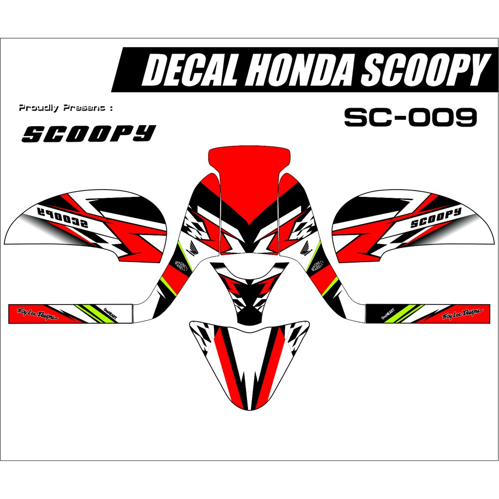 Sticker Decal Honda Scoopy Fi Full Body Race Motogp Shopee
