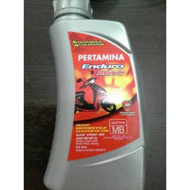 Original Oli Pertamina Enduro Matic 4T 0,8 Liter/Oil Motor