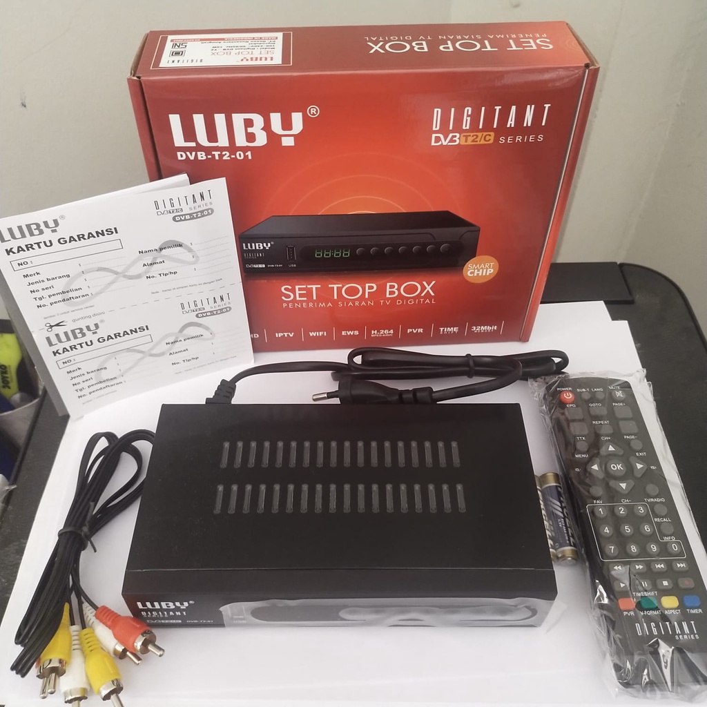 STB LUBY 03 STB Set Top Box Luby DVB T2 01 02 Receiver siaran TV Digital DVB BISA YOUTUBE