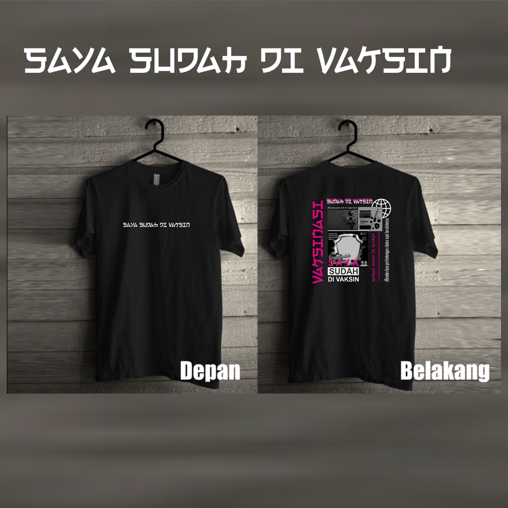 Kaos Saya Sudah Vaksin - Kaos Vaksin Distro