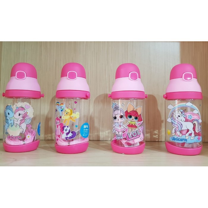 Botol Minum Karakter anak T7001 paw patrol, tayo, little pony, unicorn, lol, thomas and friends 350m